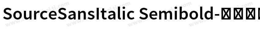 SourceSansItalic Semibold字体转换